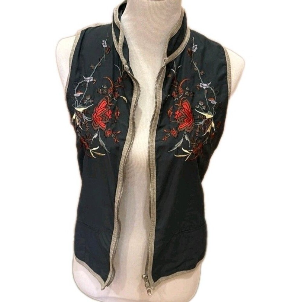 BIYA Johnny Was Embroided Rare Style Boho Festival Western Chic Vest SZ Small